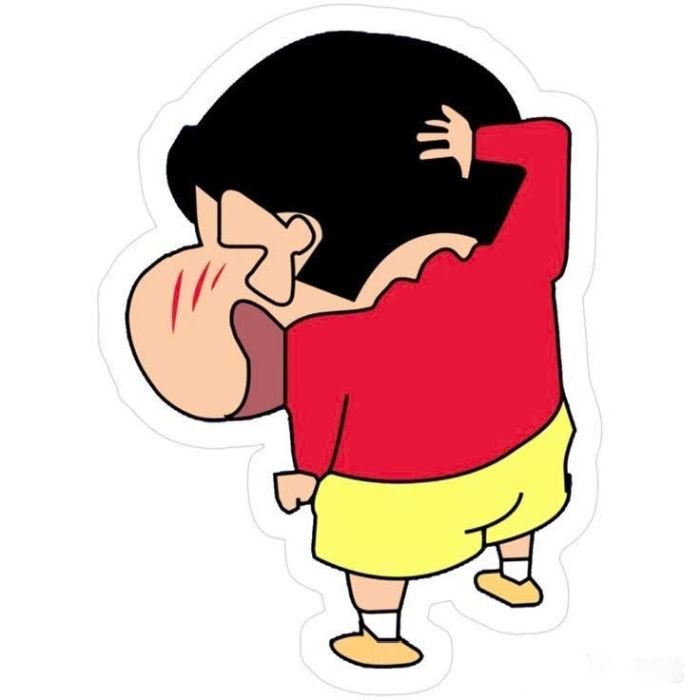 ảnh troll vui nhãn dán shin hài hước