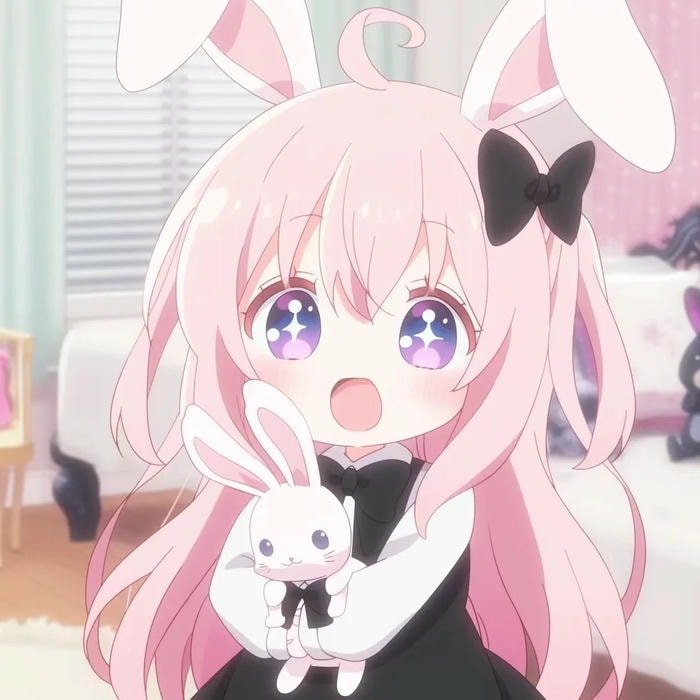 avatar anime nữ đang cười