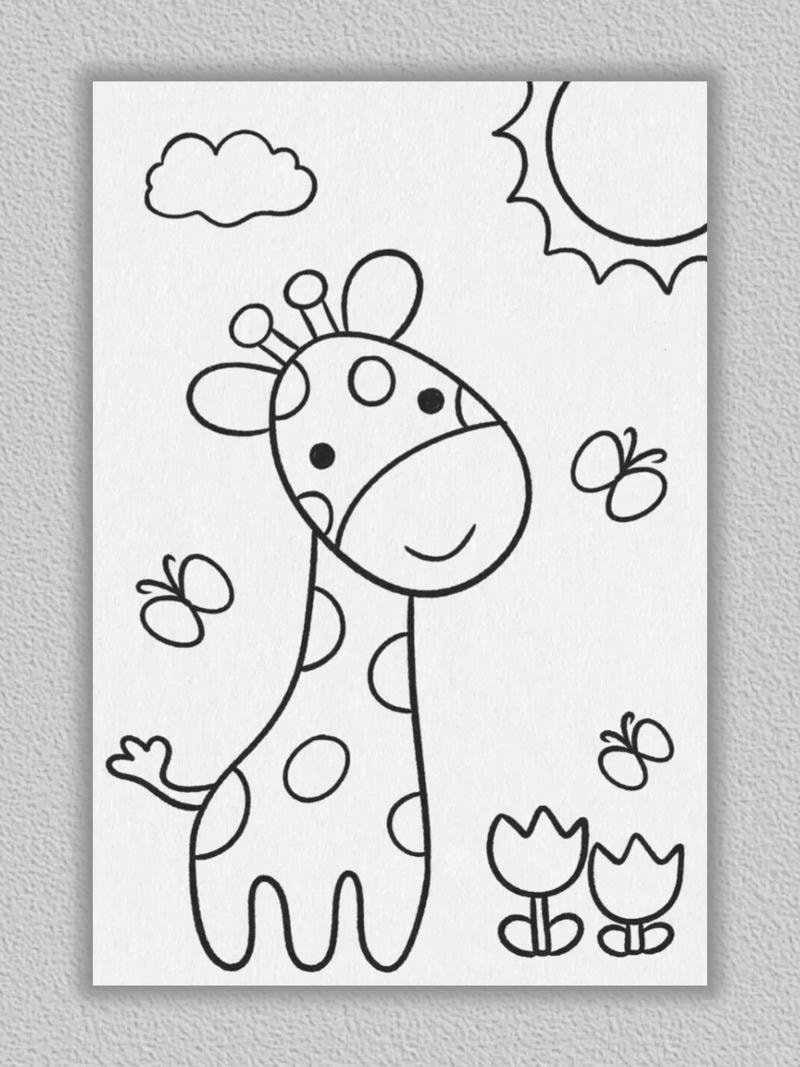 bộ tô màu hươu cao cổ sáng tạo