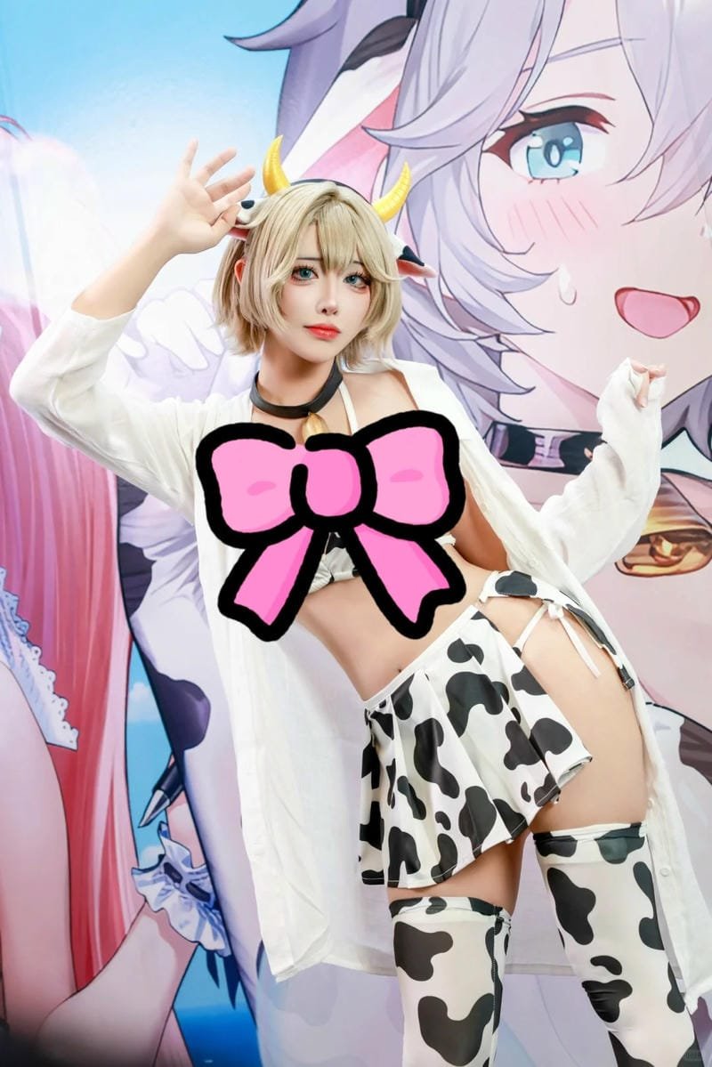 bộ trang phục bò sữa đáng yêu