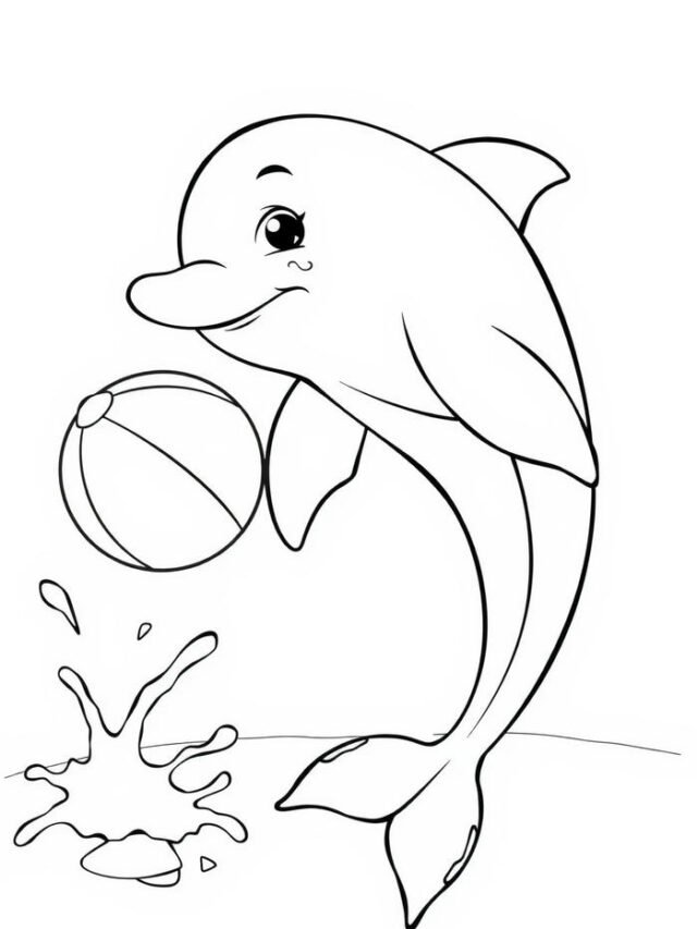 Tải ngay 158+ tranh tô màu cá heo dễ tô giúp bé phát triển
