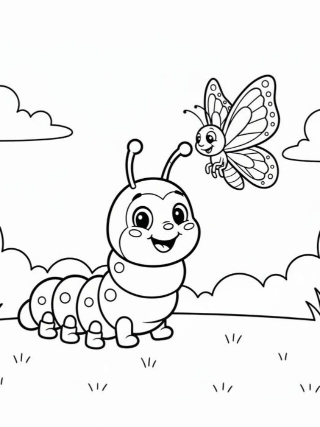 Tổng hợp 143+ tranh tô màu con sâu đẹp và dễ vẽ cho trẻ nhỏ