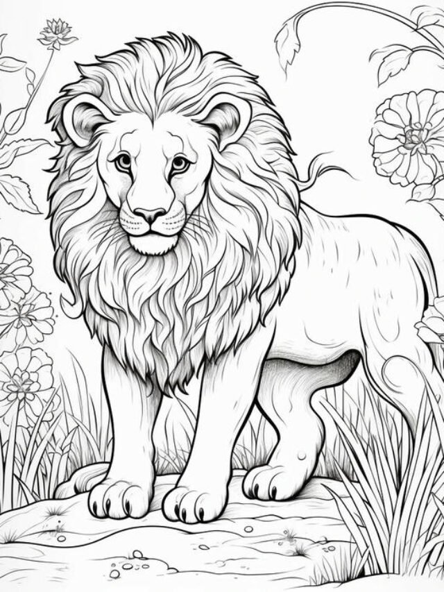 Tuyển tập 111+ tranh tô màu con sư tử dũng mãnh cực đẹp