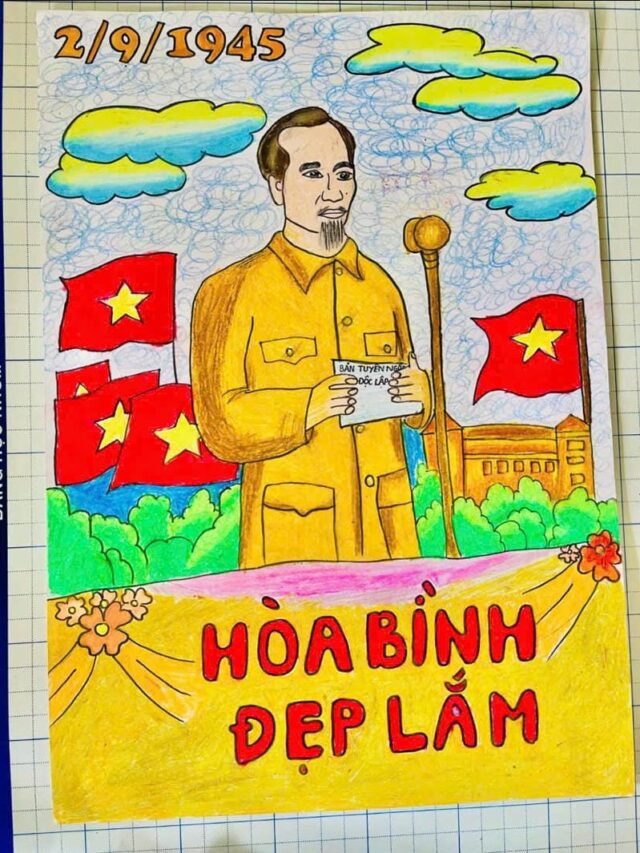 Tổng hợp 100+ vẽ tranh ngày Quốc khánh 2/9 Đẹp Lung Linh