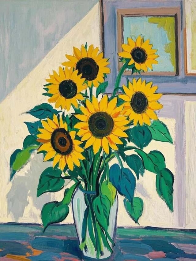 Trọn bộ 150+ tranh vẽ hoa hướng dương đẹp nhẹ nhàng và tinh tế