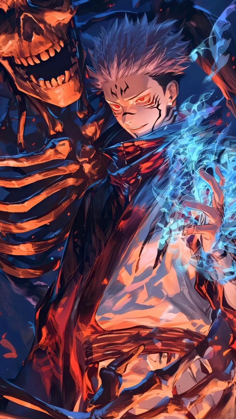 hình Gojo mặc bịt mắt