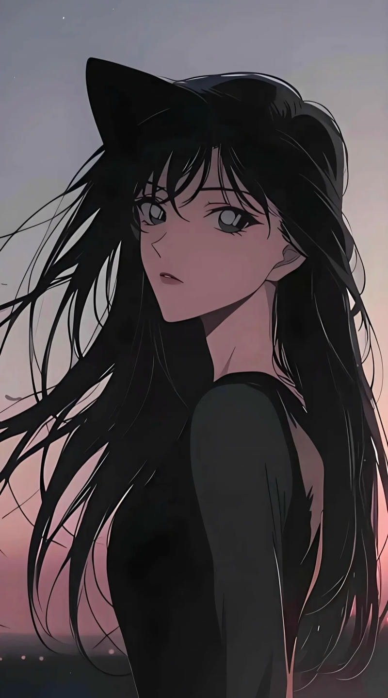 hình anime girl cool ánh mắt sắc