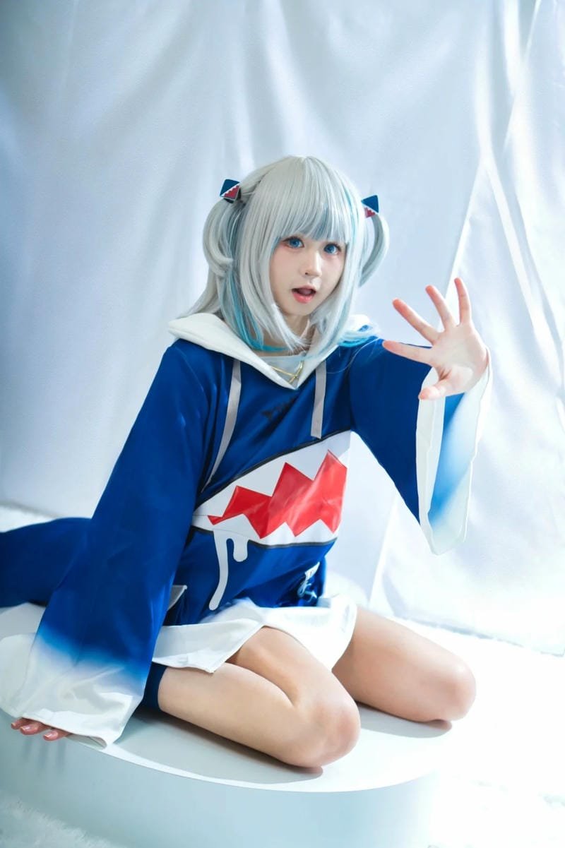 hình cosplay anime tóc xanh rất xinh