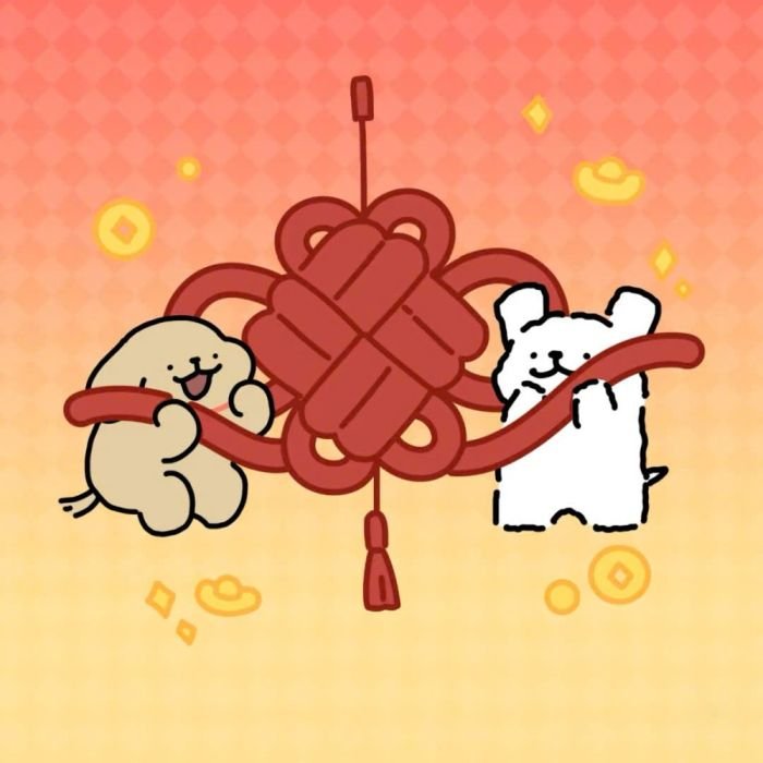 hình dán mừng xuân sticker tết