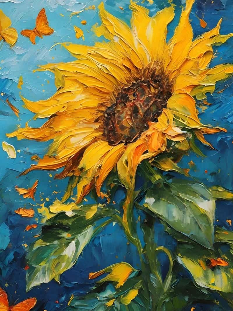 hình minh họa hoa hướng dương hài hòa