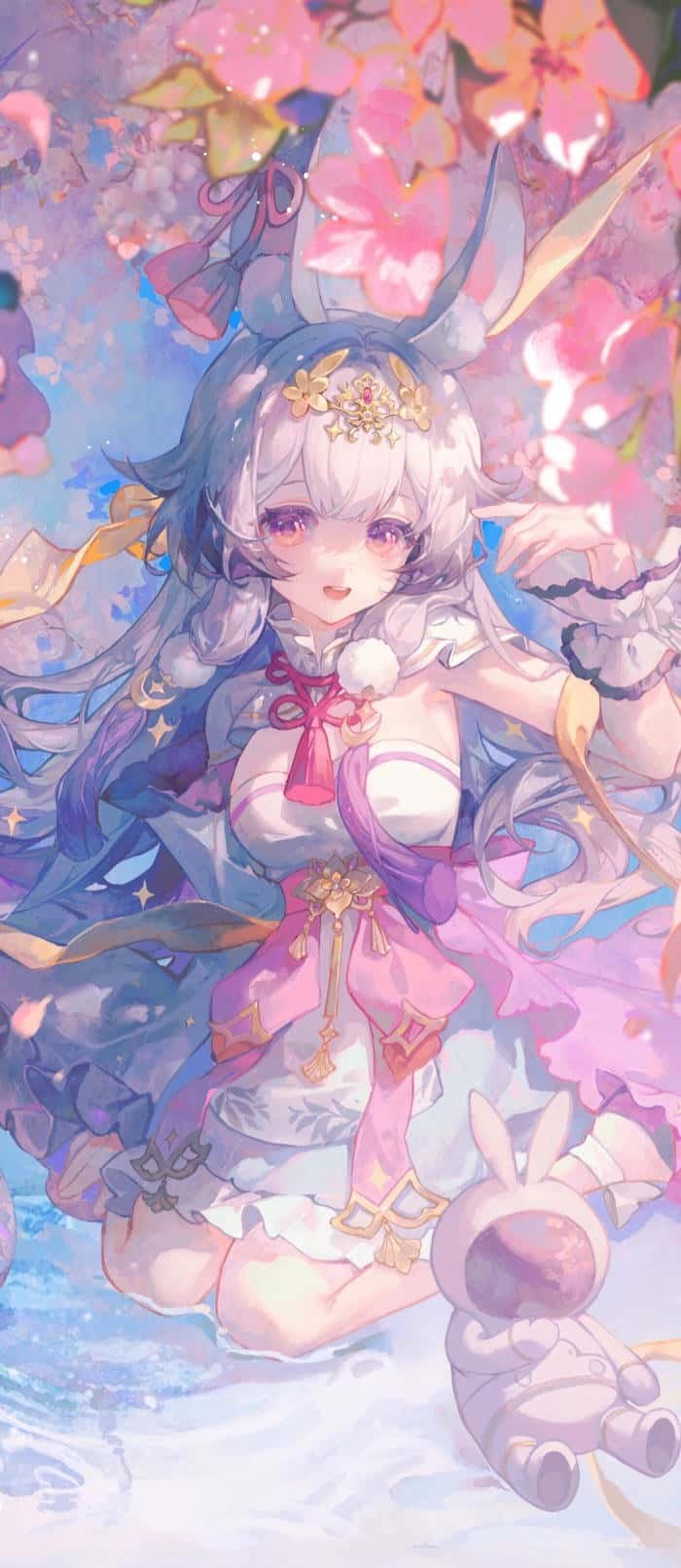 hình nền anime nữ tươi sáng