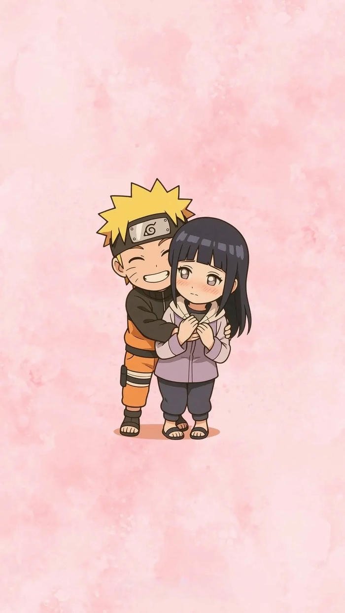 hình nền chibi cute nền hồng