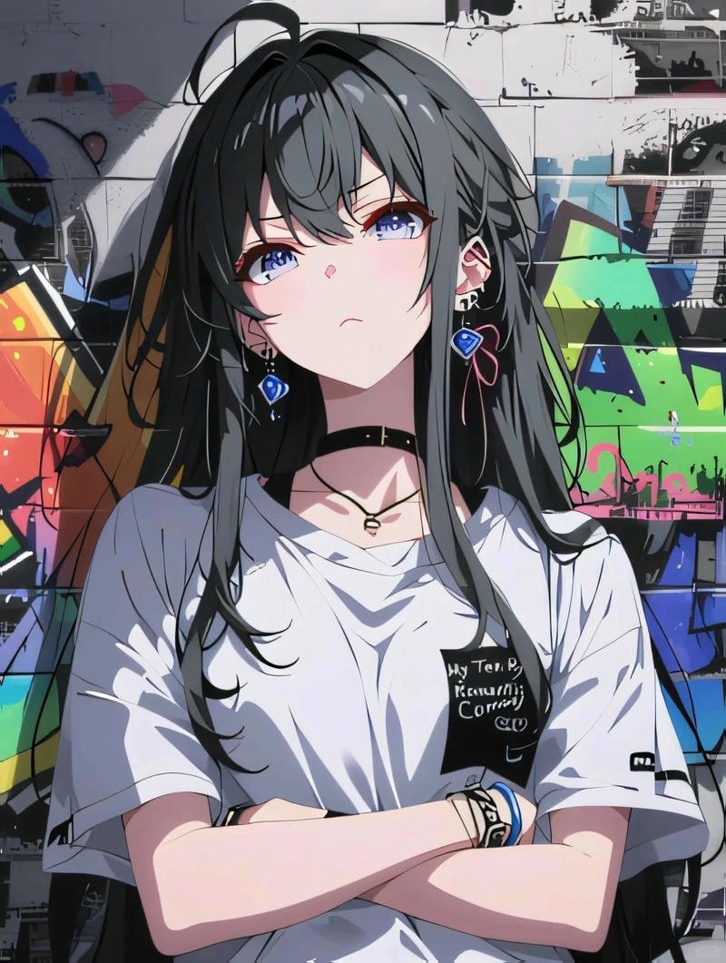 hình nữ anime ánh mắt lạnh