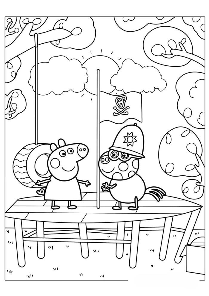 hình tô heo béo tròn đáng yêu cho bé