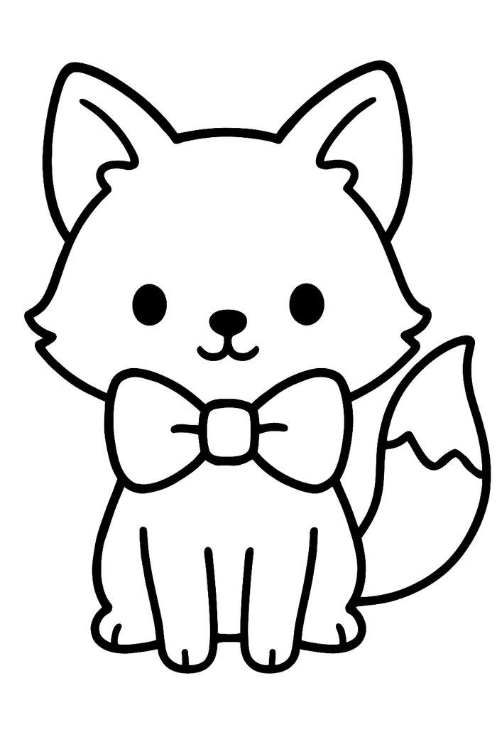 hình tô màu cáo đang cười