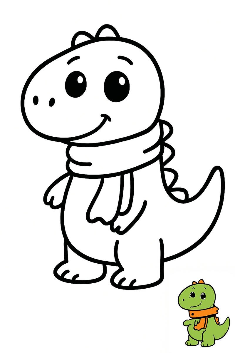 hình tô màu khủng long đẹp nhất