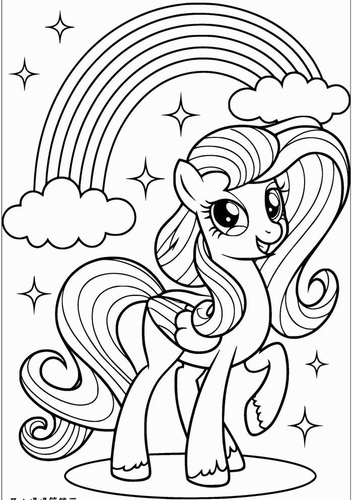 hình tô ngựa kiểu dáng đẹp cho bé gái