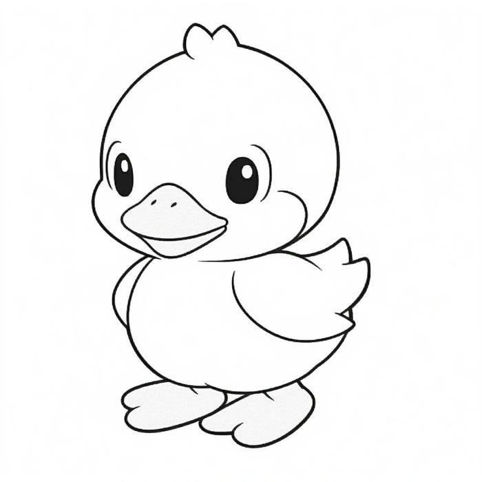 hình tô vịt con tạo hình siêu dễ thương