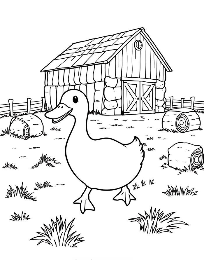 hình vẽ chú vịt nhỏ mang biểu cảm vui tươi