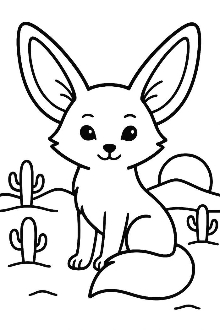 hình vẽ con cáo để tô màu