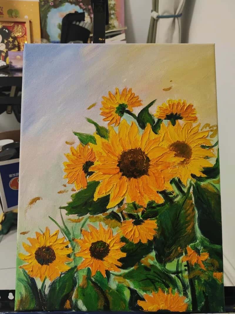 hình vẽ hướng dương đơn giản đẹp