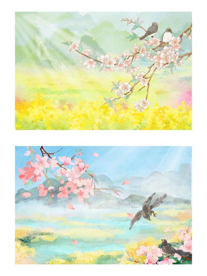 hoa đào nghệ thuật phong cách truyền thống