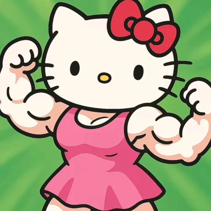 kiểu troll thẳng mặt meme hello kitty bựa