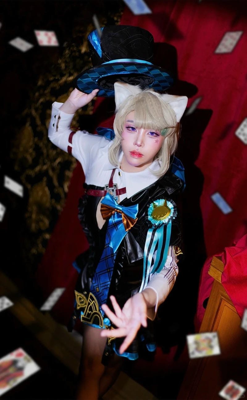 màu sắc pastel đẹp ảnh cosplay mèo