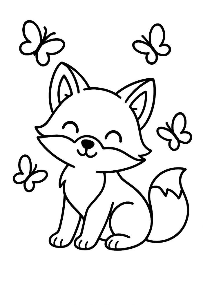 mẫu tranh tô màu cáo sáng tạo