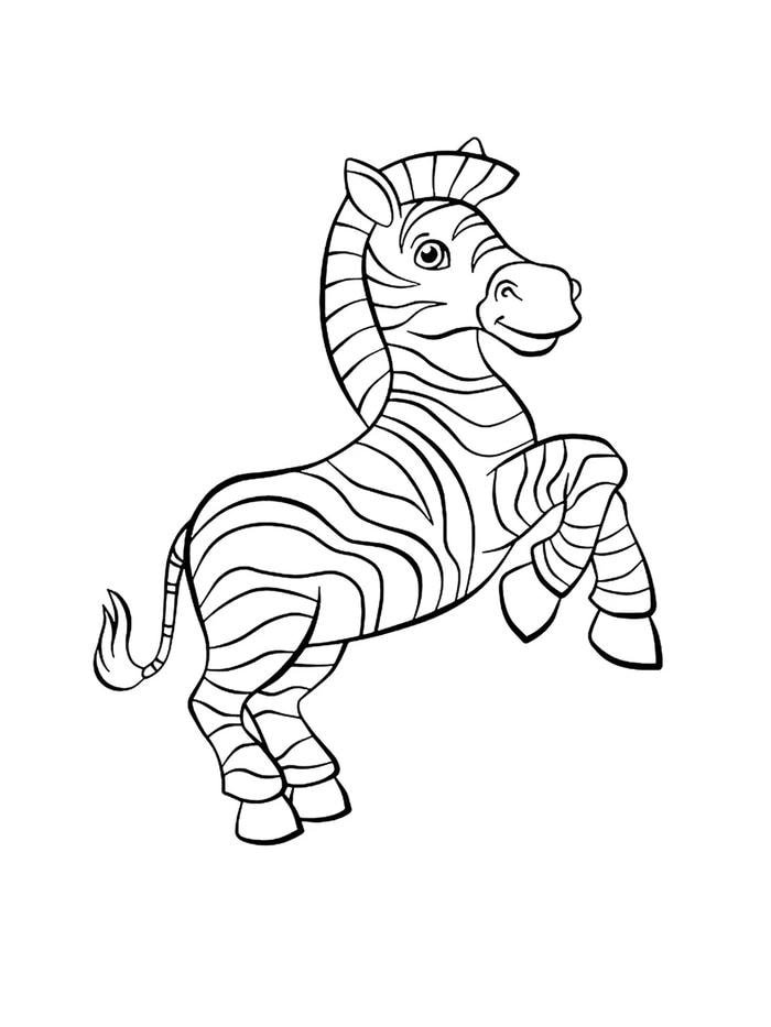 mẫu tranh vẽ chú ngựa vui nhộn cho bé