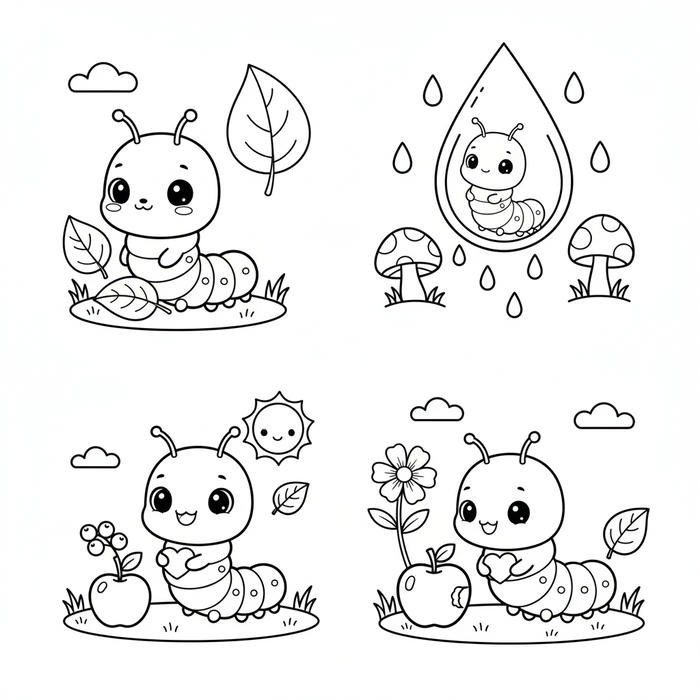 mẫu tranh vẽ sâu mềm mại nhiều chi tiết