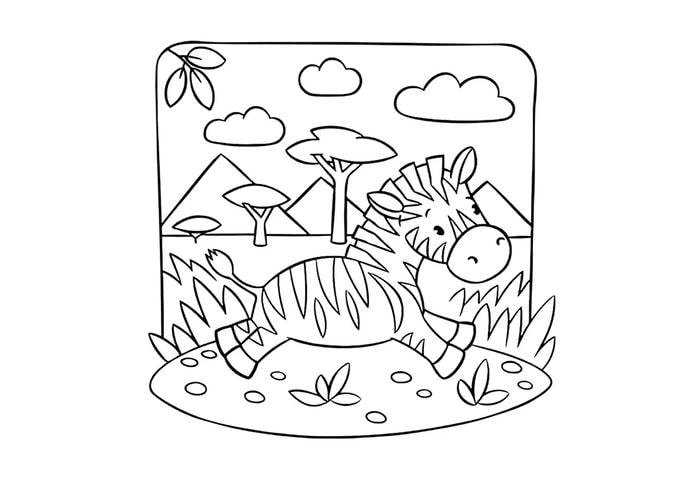 mẫu vẽ tập tô con ngựa phù hợp bé mầm non