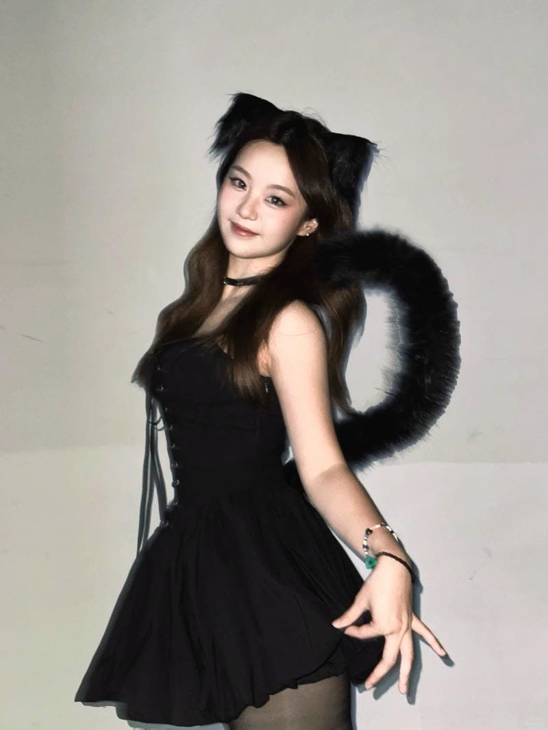 outfit ren mềm làm ảnh cosplay mèo