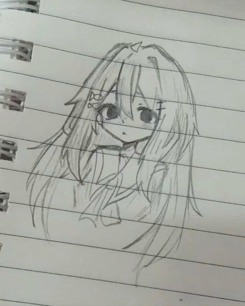 sketch anime đơn giản