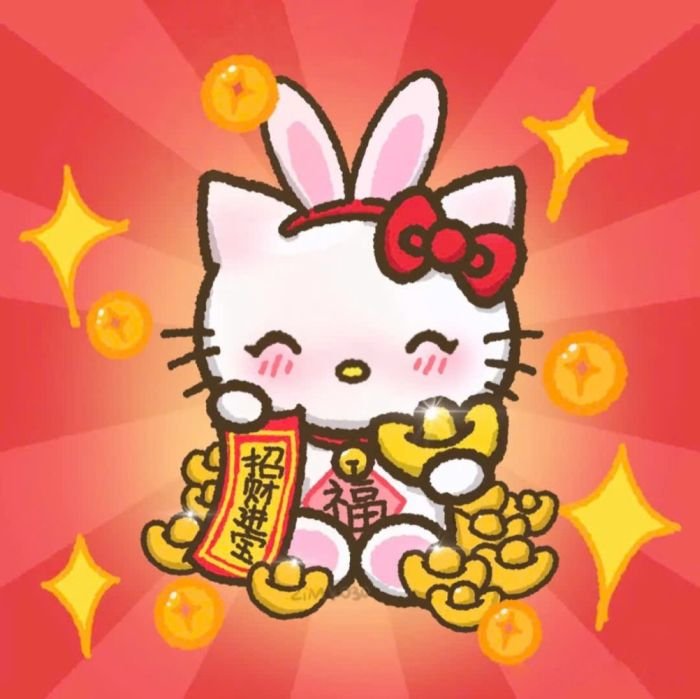 sticker tết nhìn rất vui tươi