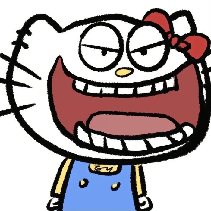 thần thái không ổn meme hello kitty bựa