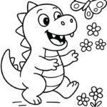 tô màu khủng long đẹp dành cho bé thiếu nhi