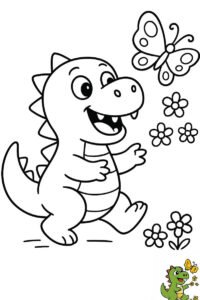 tô màu khủng long đẹp dành cho bé thiếu nhi