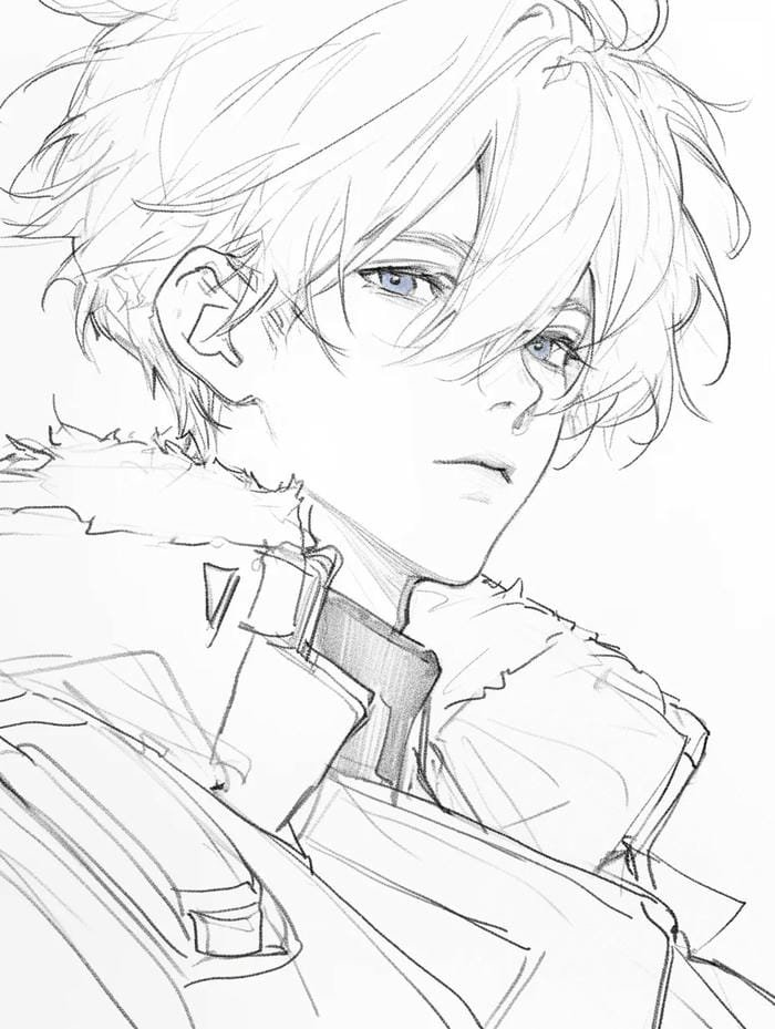 tranh anime nam dễ thương