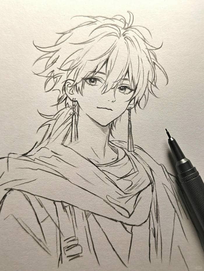 tranh anime nam đẹp