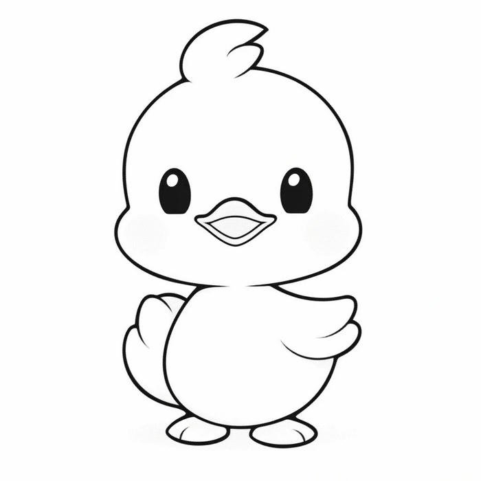 tranh chú vịt béo ú giúp bé thích mê tô màu