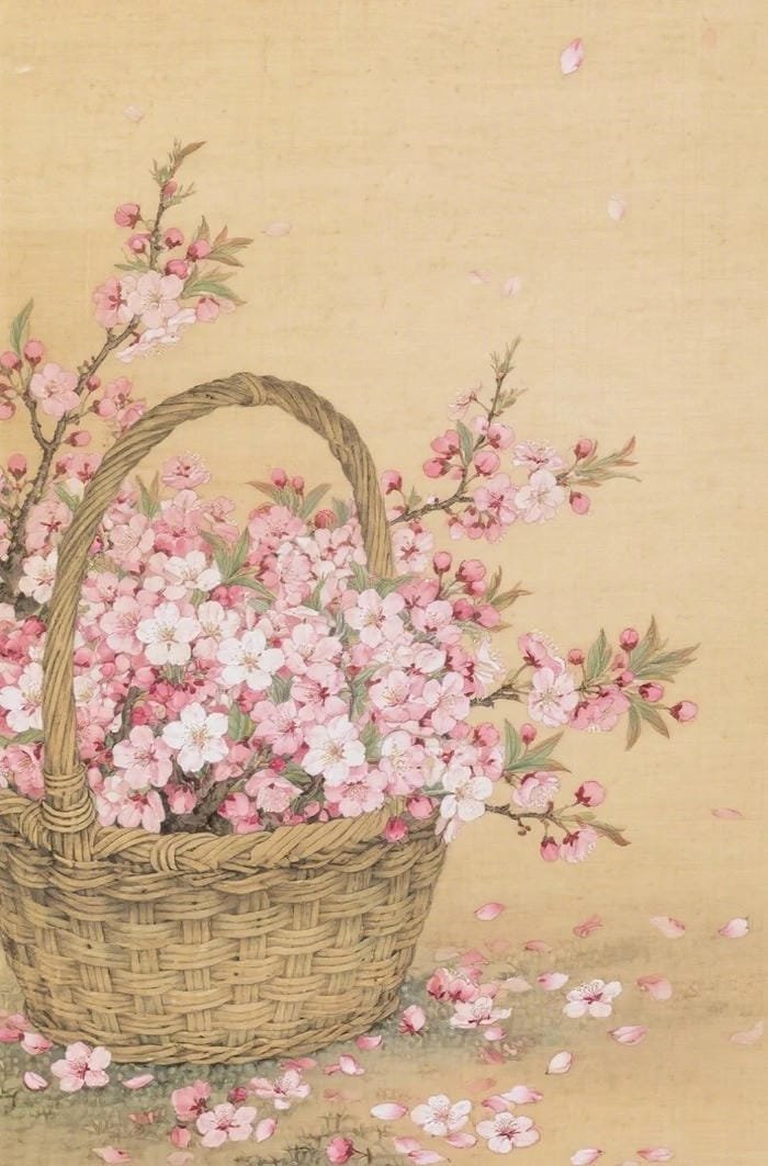 tranh hoa đào làm quà tặng ý nghĩa