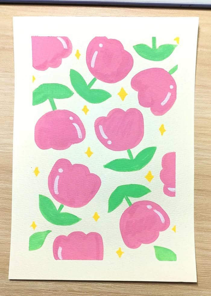 tranh hoa tulip phù hợp mọi không gian