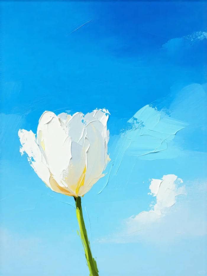 tranh hoa tulip sang trọng phòng khách