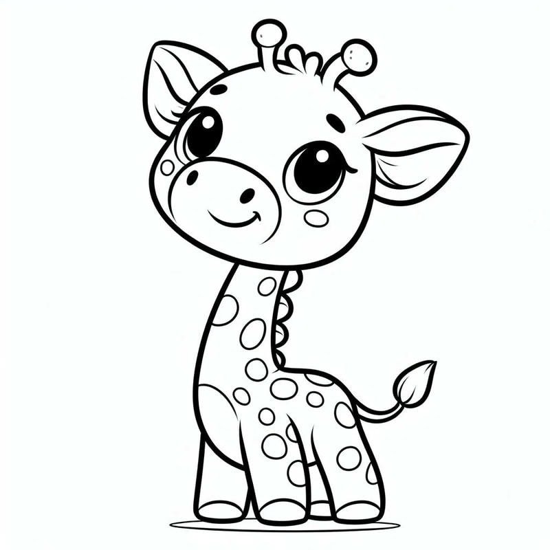 tranh hươu cao cổ tô màu cực ngộ