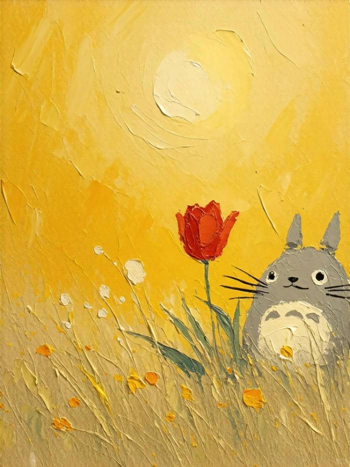 tranh nghệ thuật hoa tulip phòng khách