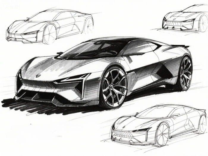 tranh ô tô thiết kế phong cách