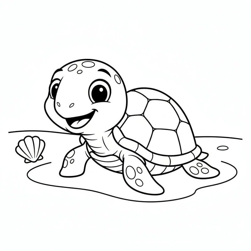 tranh rùa vui nhộn thích hợp thiếu nhi