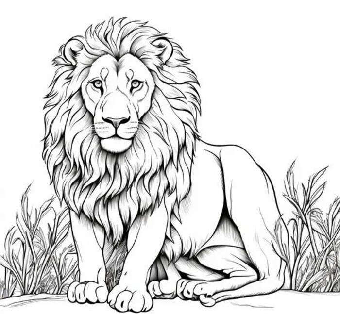 tranh sư tử hài hước cho bé cười vui vẻ