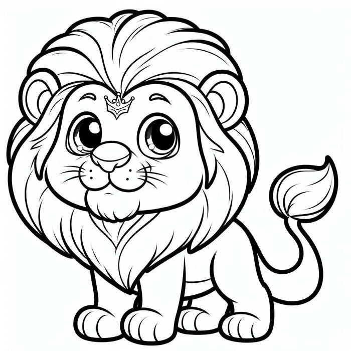 tranh sư tử hoang dã giúp bé biết thêm động vật